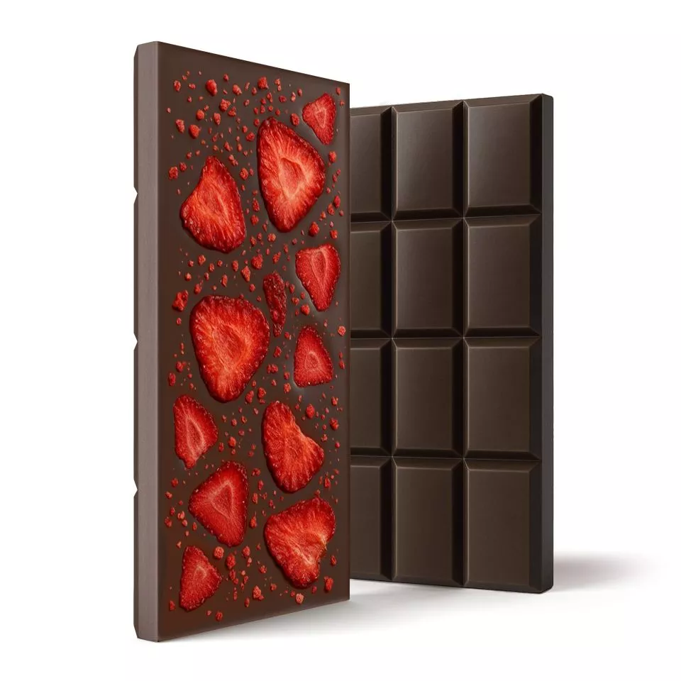 Delta 8 THC Dark Chocolate & Strawberries Bar - 600mg - Chill Plus