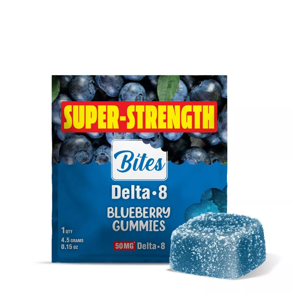 Delta 8 THC Gummy - 50mg - Blueberry - Bites