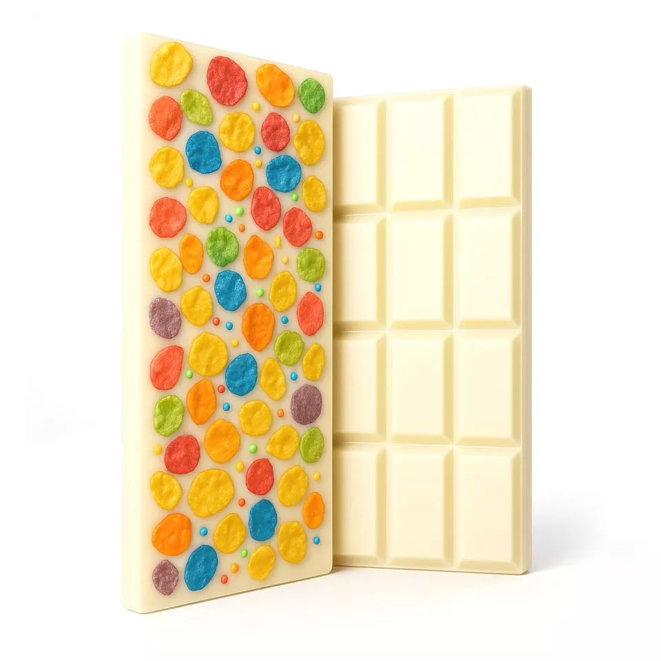 Delta 8 THC White Chocolate w/ Cereal & Sprinkles Bar - 600mg - Chill Plus