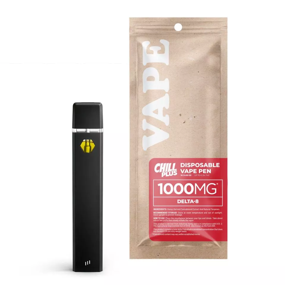 Delta 8 Vape Pen - 1000mg - Pineapple Express - Hybrid - 1ml - Chill Plus