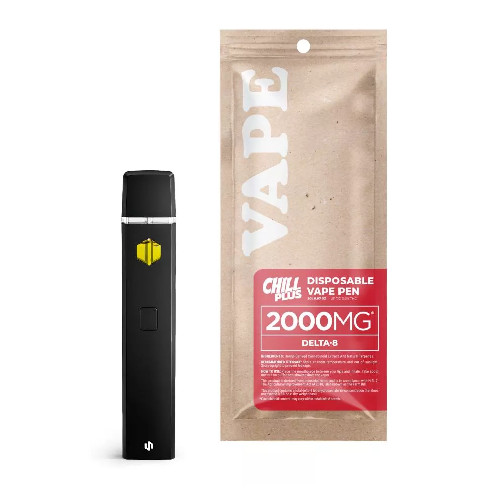 Delta 8 Vape Pen - 2000mg - Golden Goat - Hybrid - 2ml - Chill Plus