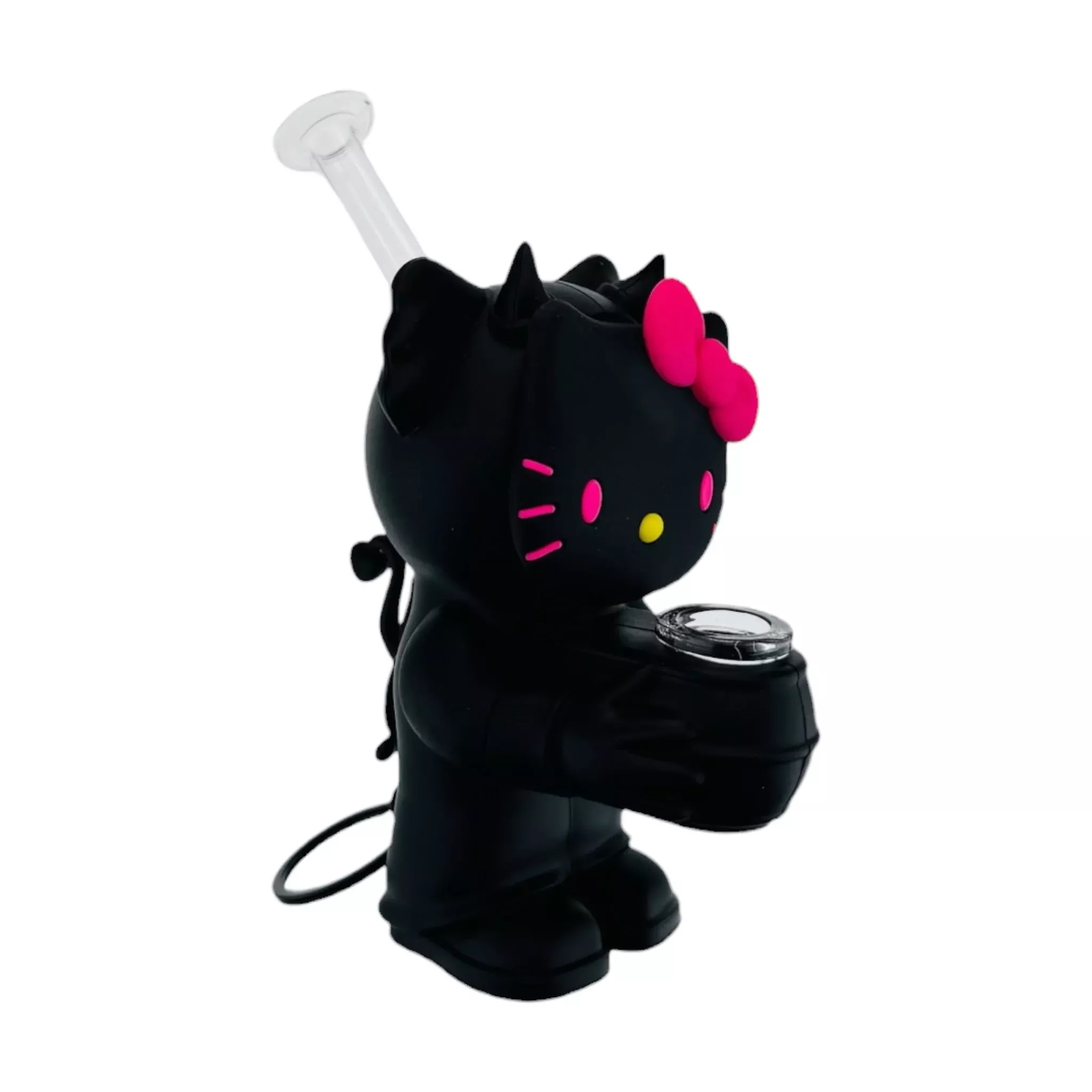 Devil Kitty Silicone Rubber Bong Black