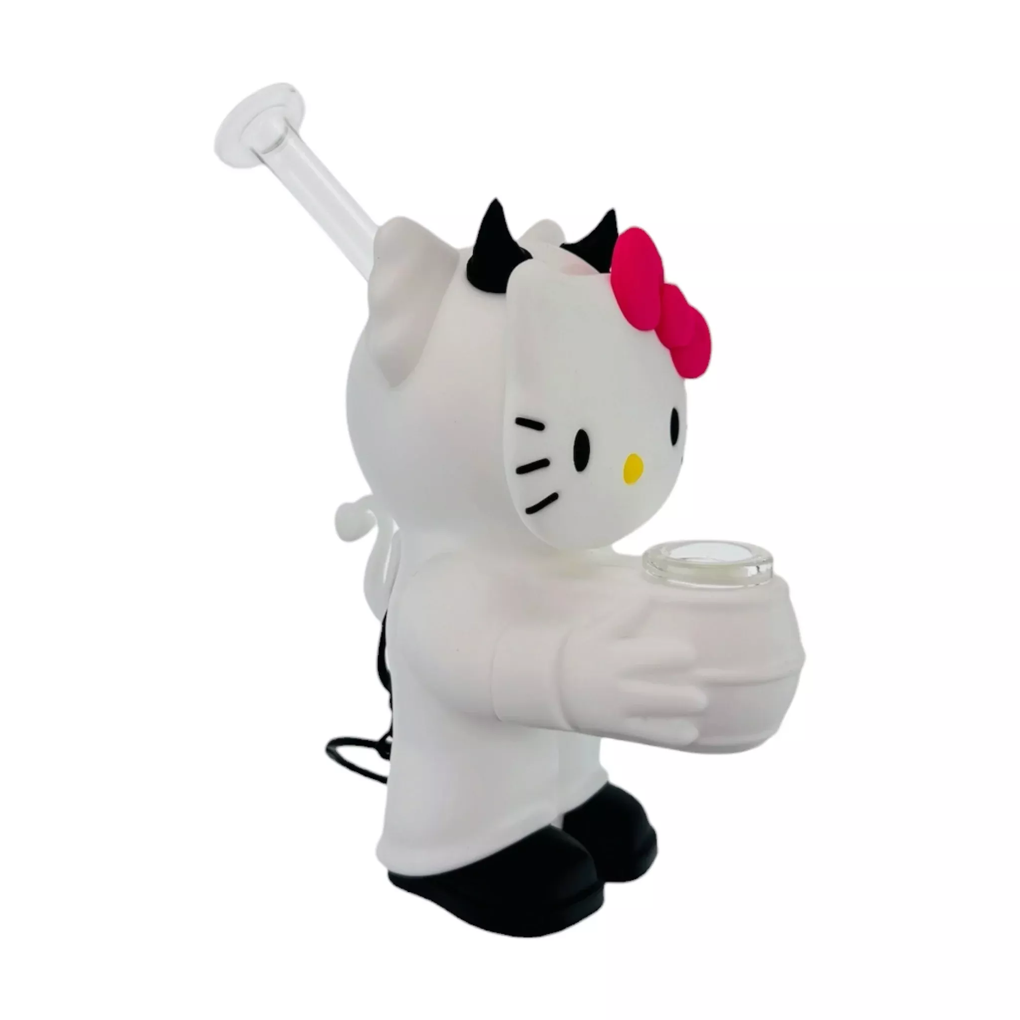 Devil Kitty Silicone Rubber Bong White