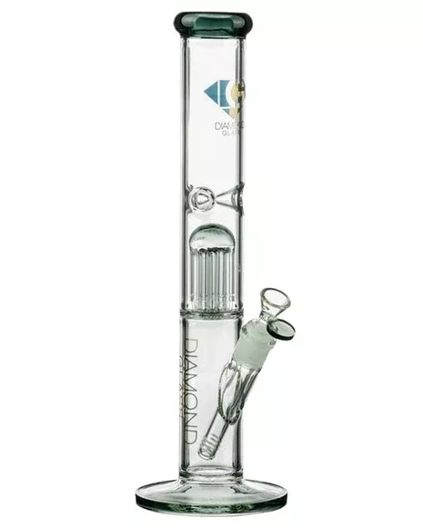 Diamond Glass 13" 8 Arm Tree Perc Straight Tube