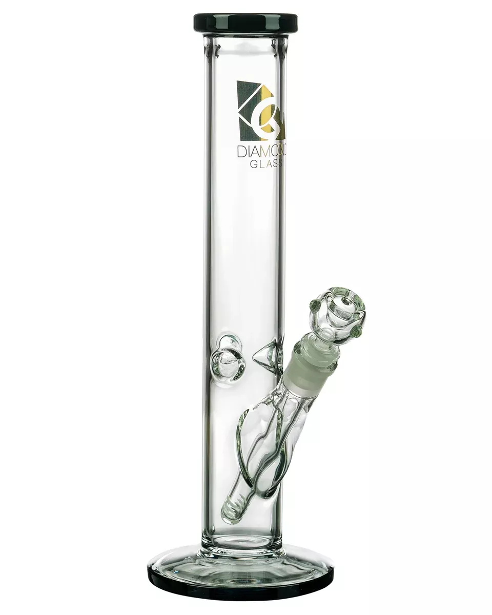 Diamond Glass 13" Classic Straight Tube Water Pipe