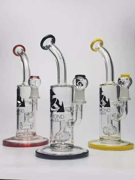 Diamond Glass 8" colored mini can