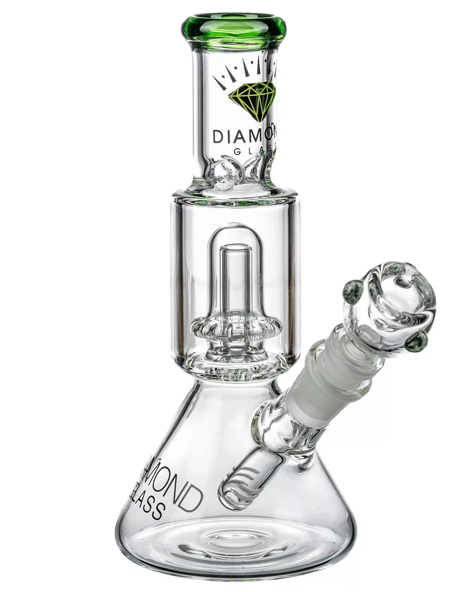 Diamond Glass Short Neck UFO Beaker Water Pipe