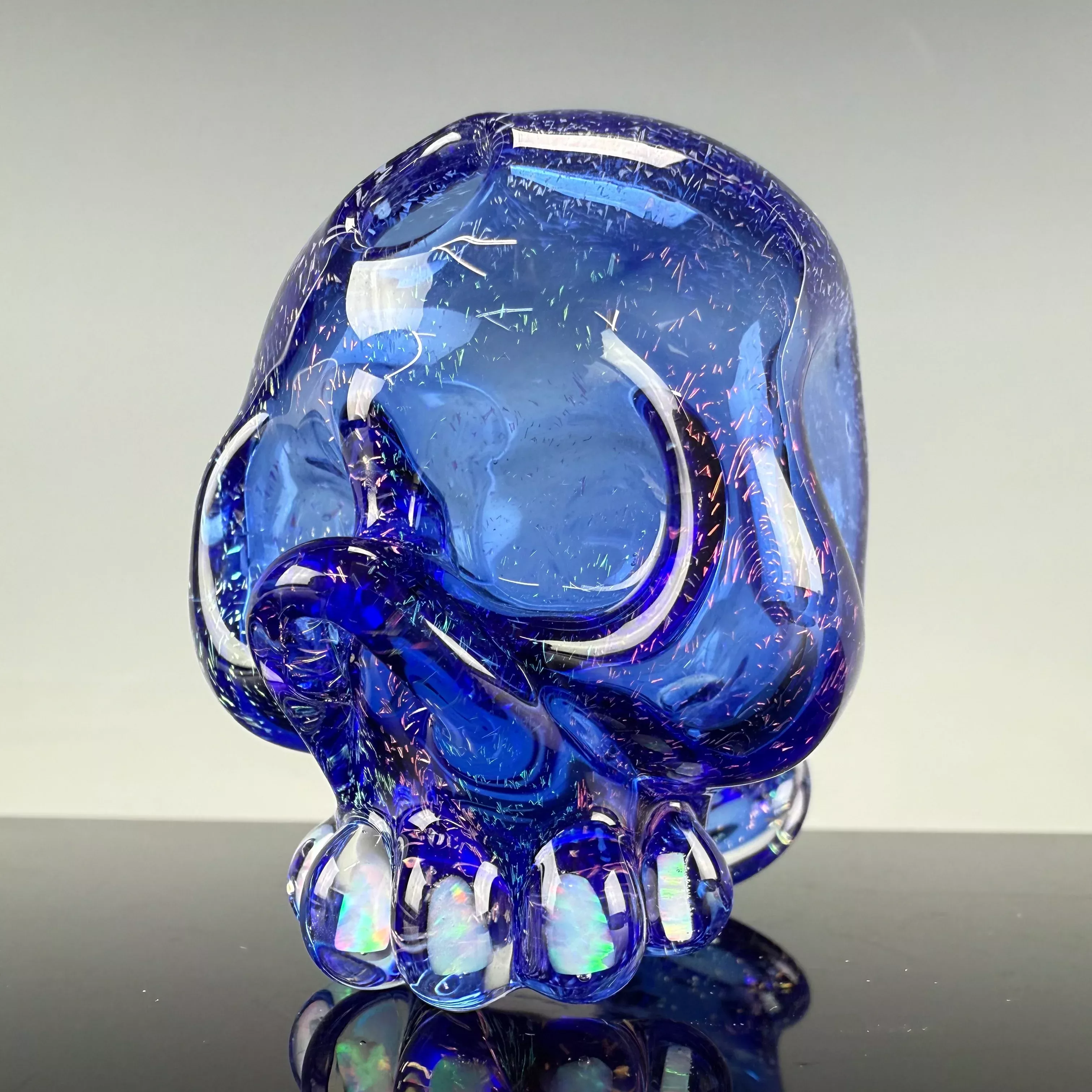 "Dichro over Cobalt"Skull Puffco Pivot Top by Carsten Carlile