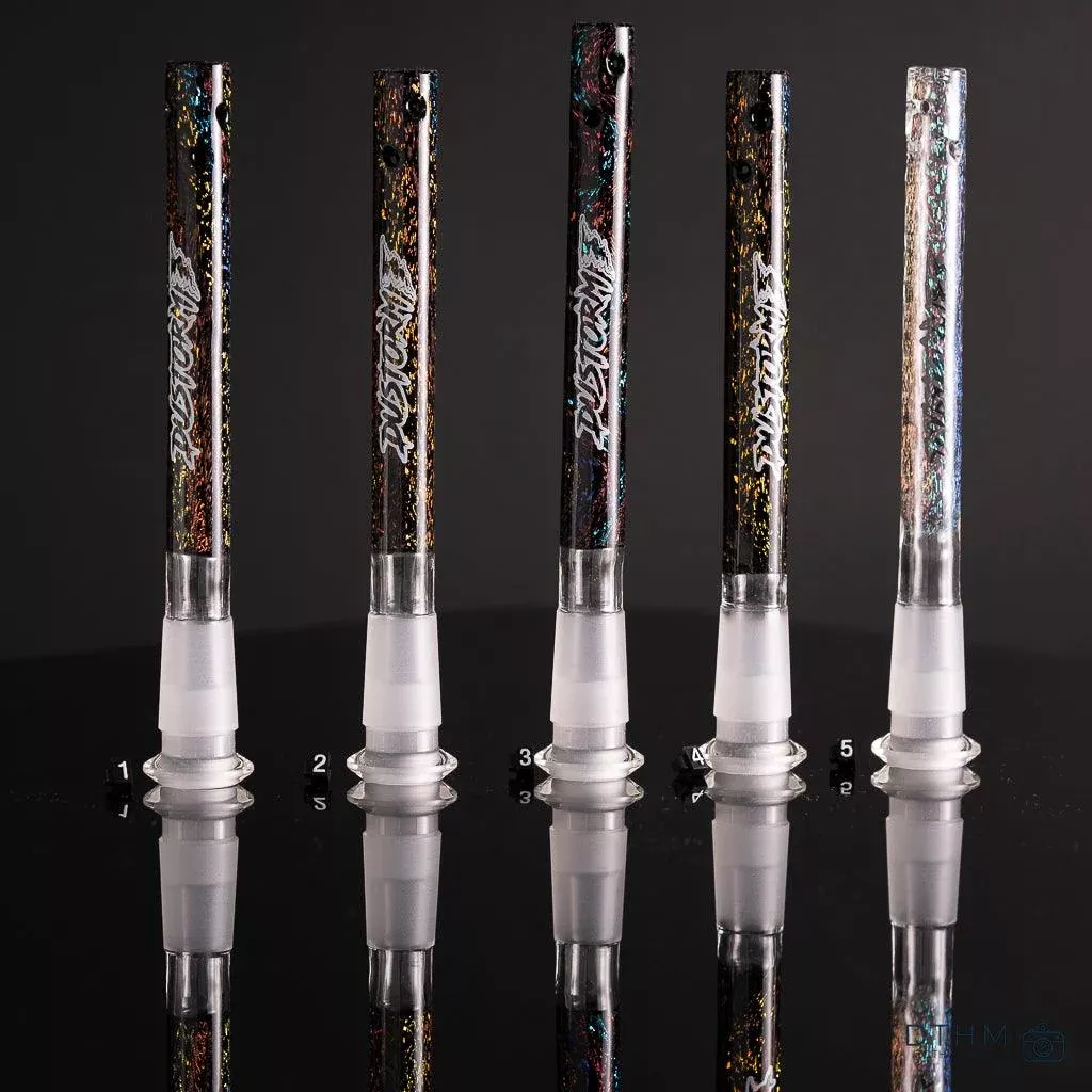 Dichroic Glass Downstem with Clear Fitting by Dustorm Distribution
