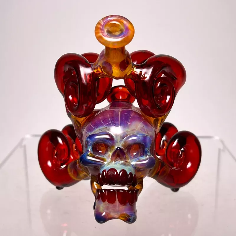 Dirty B - Skull w / Horns Rig - Amber Purple & Pomegranate