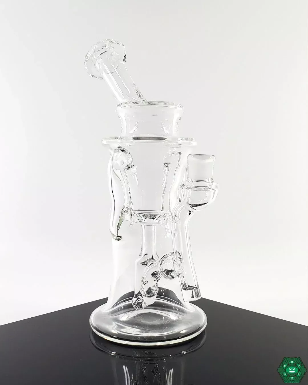 Djinn Glass Clear Gillcycler #2 – Sleek Recycler with Efficient Single Drain