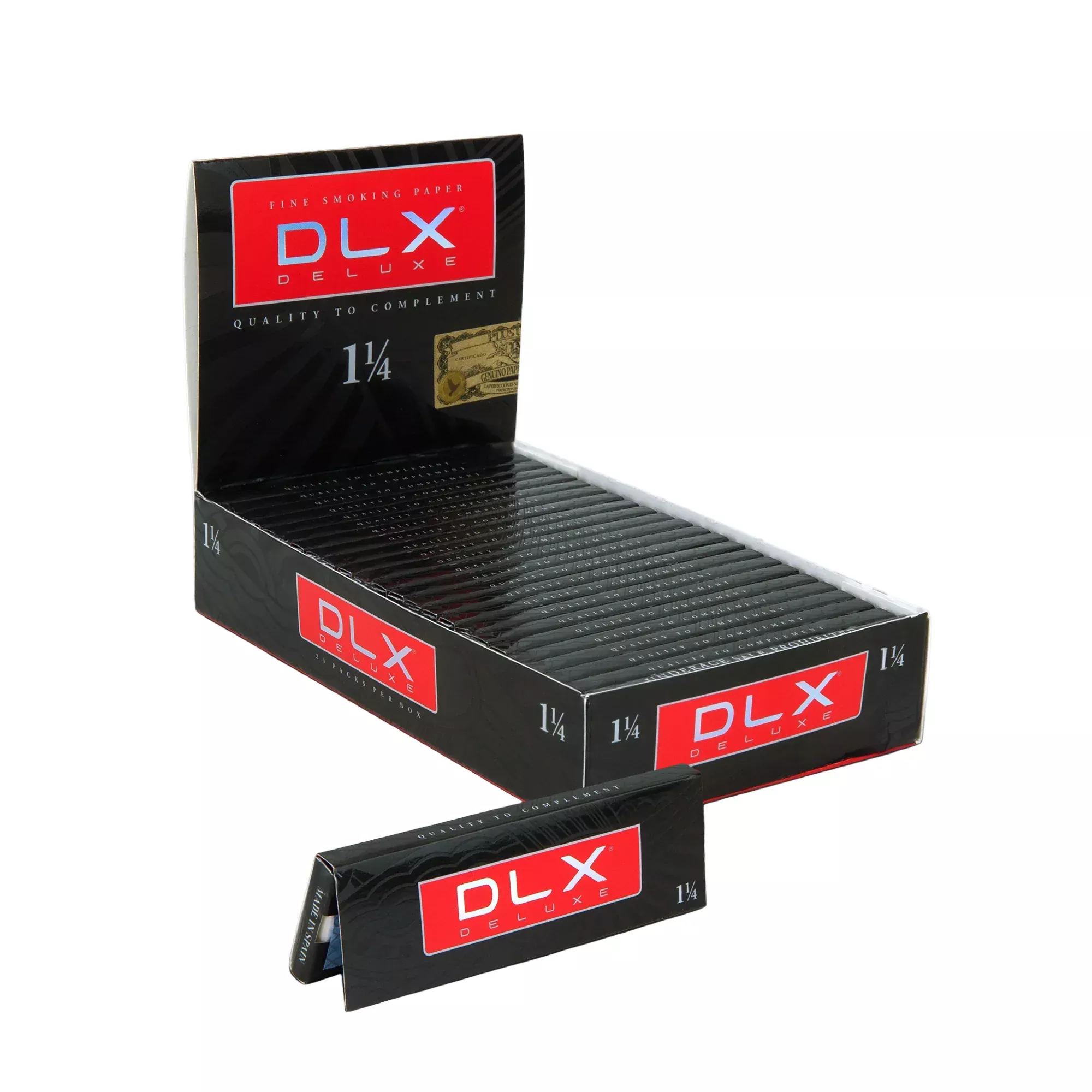 DLX Deluxe 1 1/4 Rolling Papers – 24ct Display Box