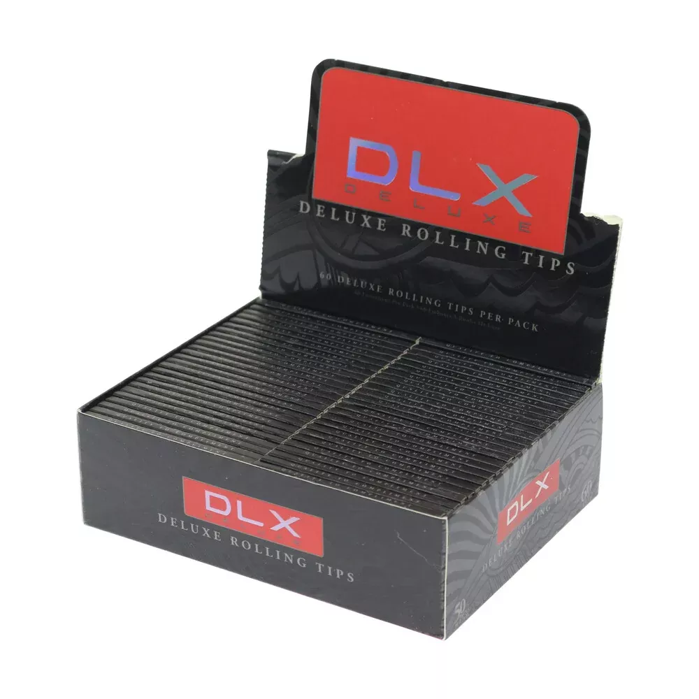 DLX Deluxe Perforated Rolling Tips – 60ct (50-Pack Display Box)