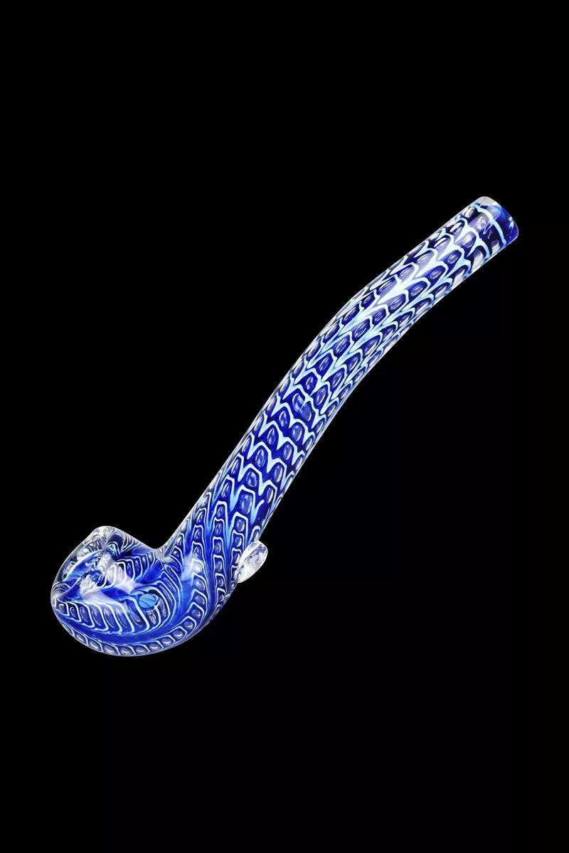 Double Glass Long Sherlock Pipe – Serpent Scales