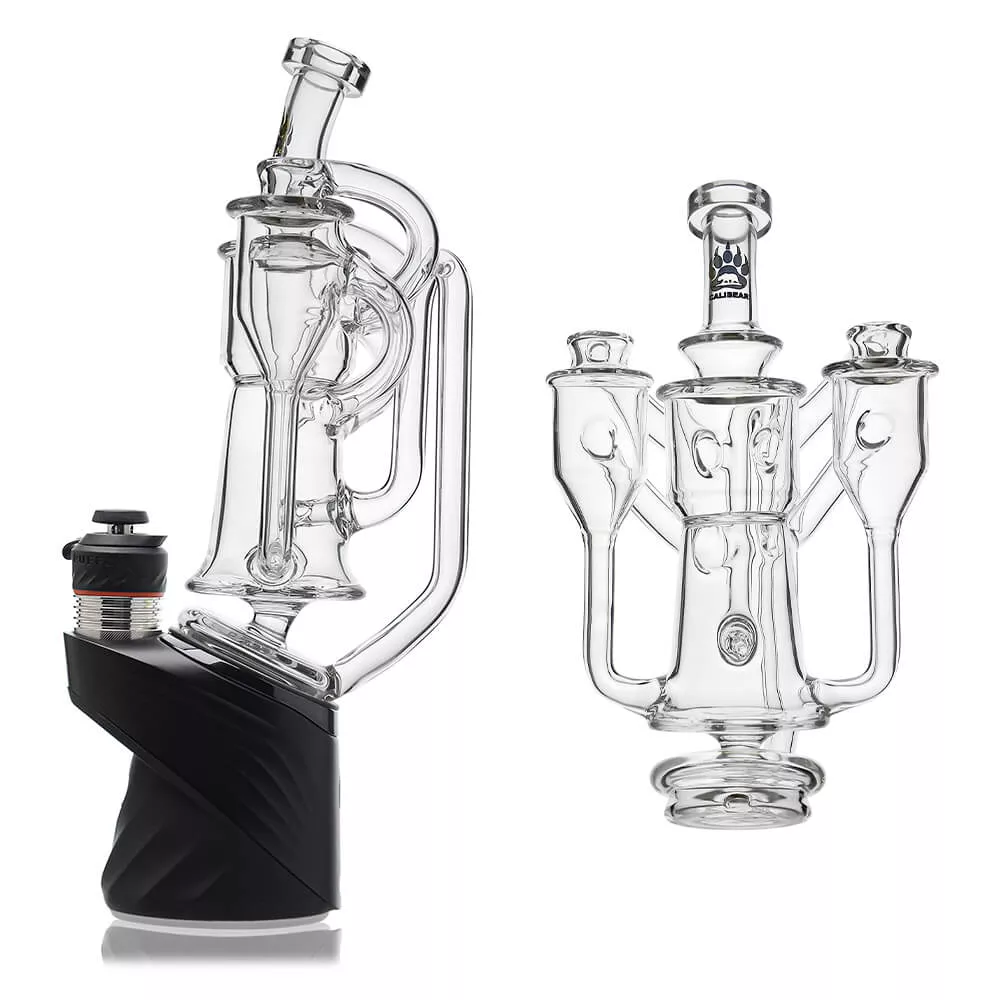 Dual Chamber Recycler Glass Attachment for Puffco Peak OG & Pro | Calibear
