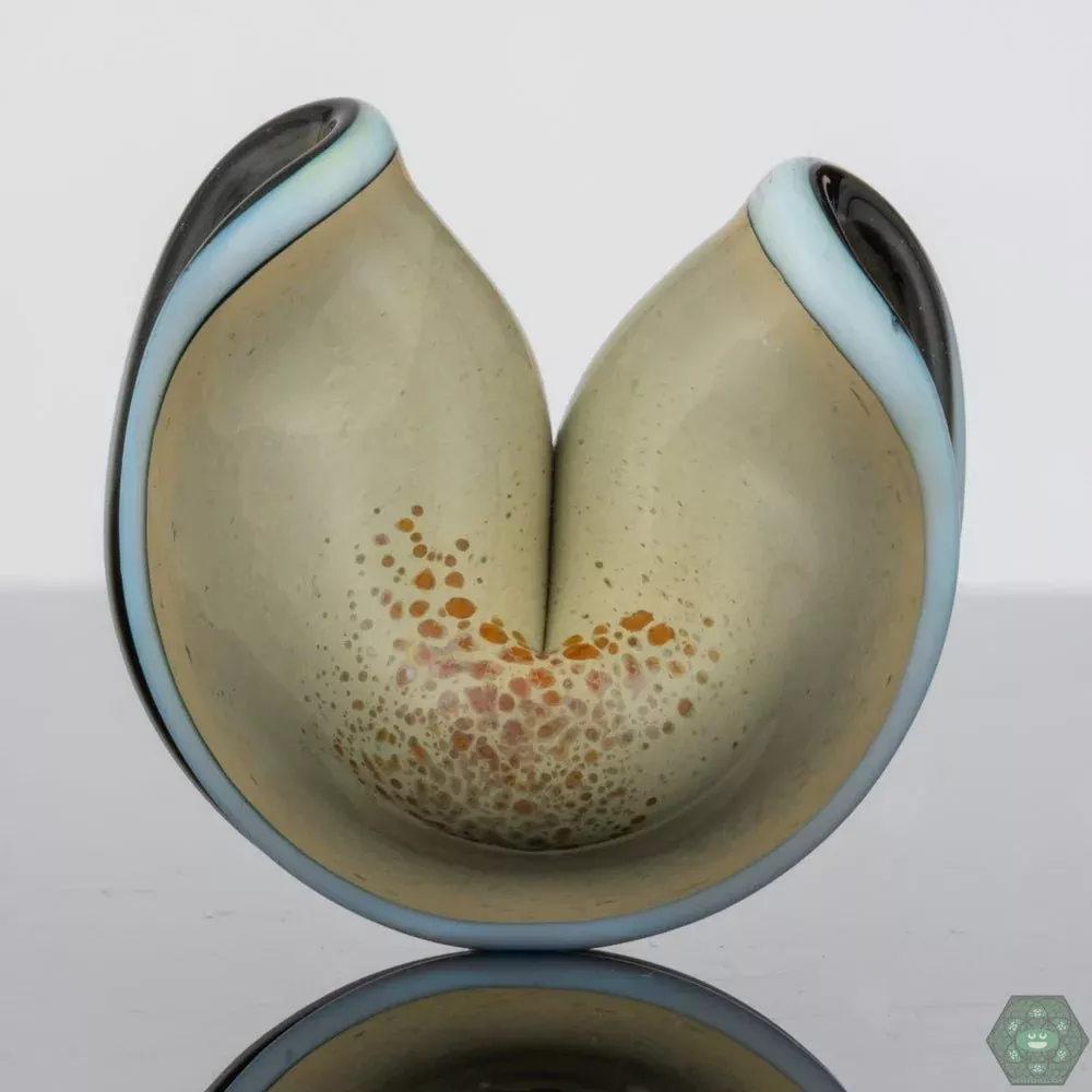 Dux Glass Tan Fortune Cookie Pendant – Handcrafted Artisan Glass Pendant