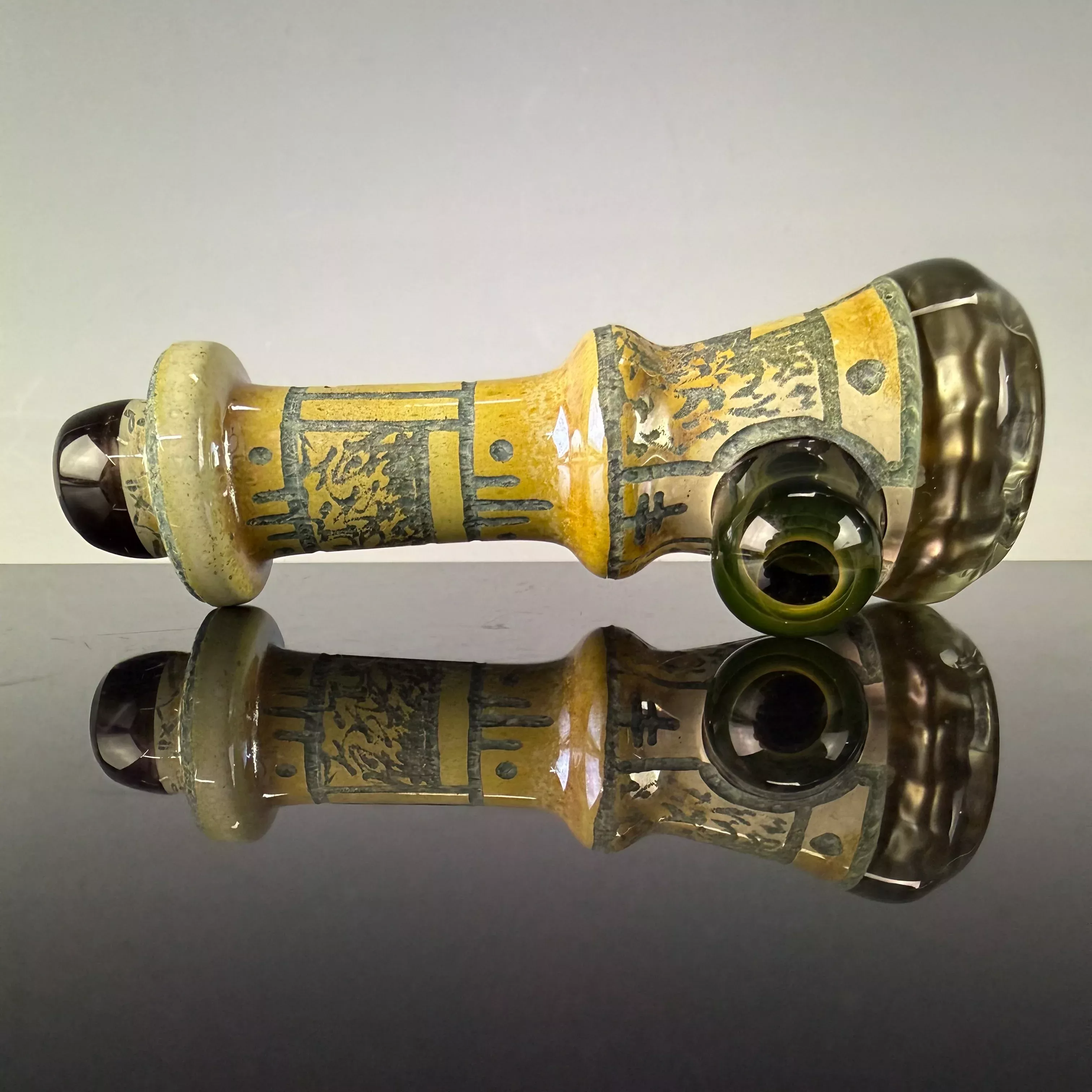 "Electrum" Handcarved Chillum by Corey Clark