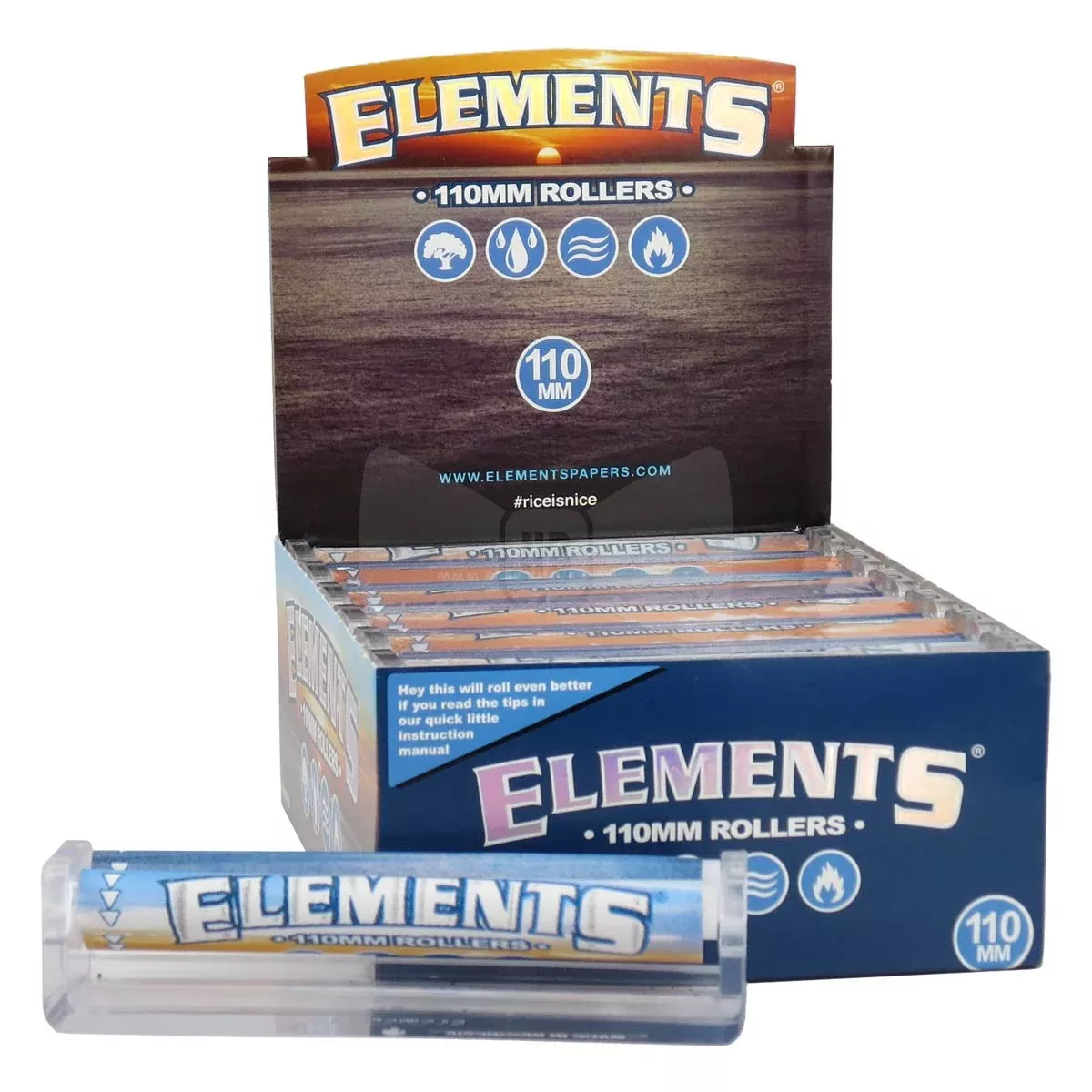 Elements 110mm King Size Rolling Machine – 12ct Retail Display Box
