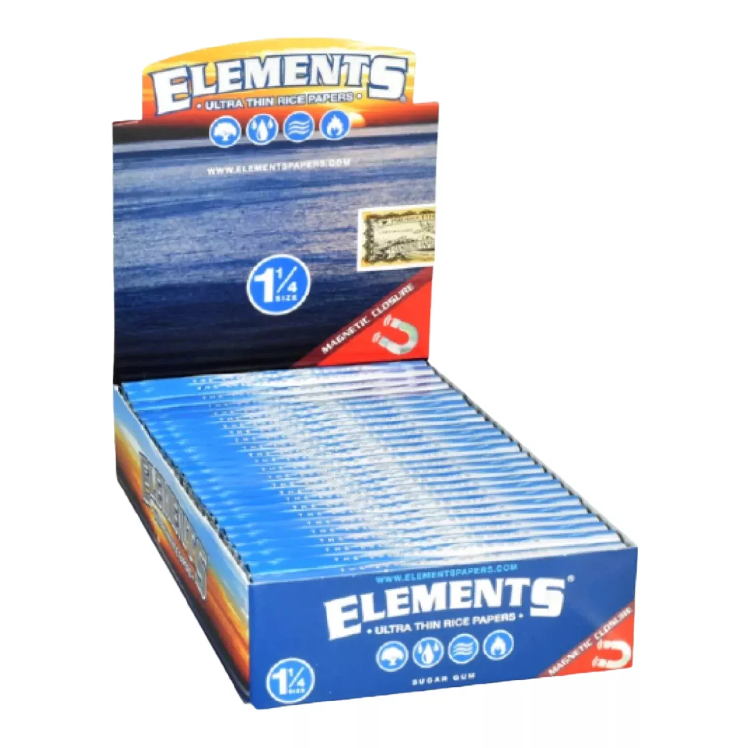 Elements - BOX Of Rice 1.25 Papers - 24 Pack Box