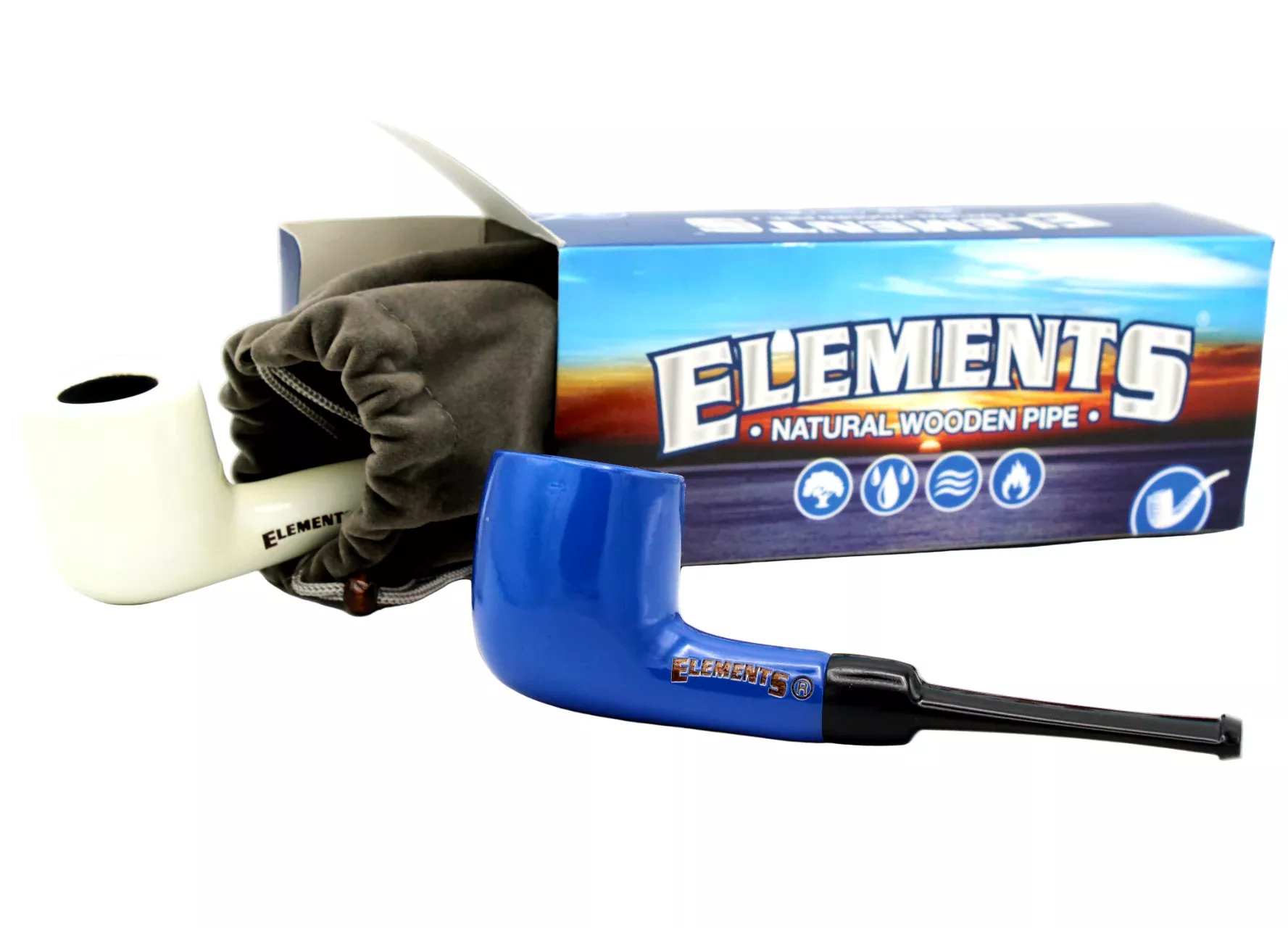 Elements Engraved Metal Pipe – Premium Hand Pipe with Travel Pouch