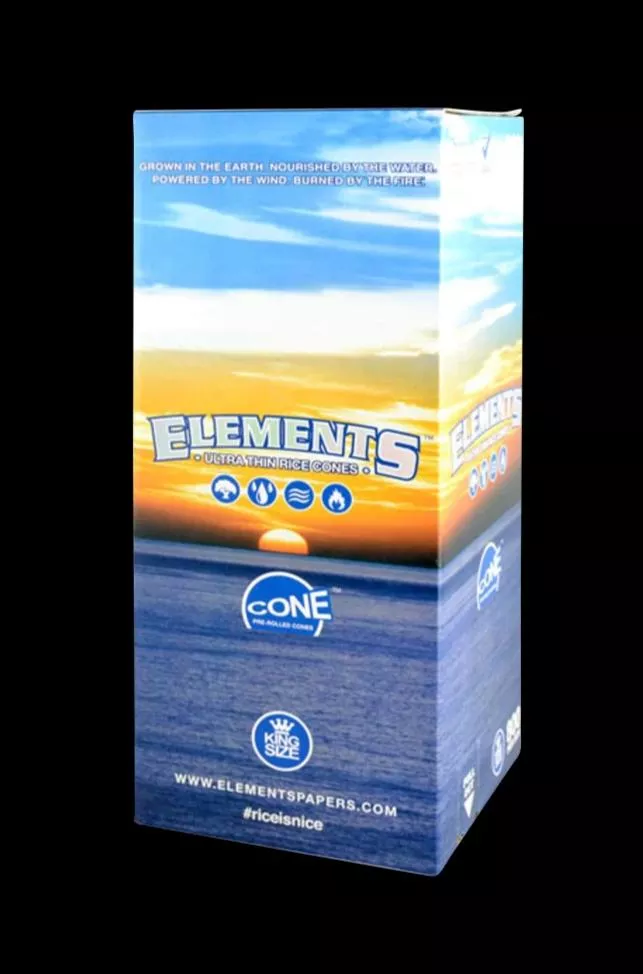 Elements Kingsize Rice Pre-Rolled Cones – Bulk 800 Pack