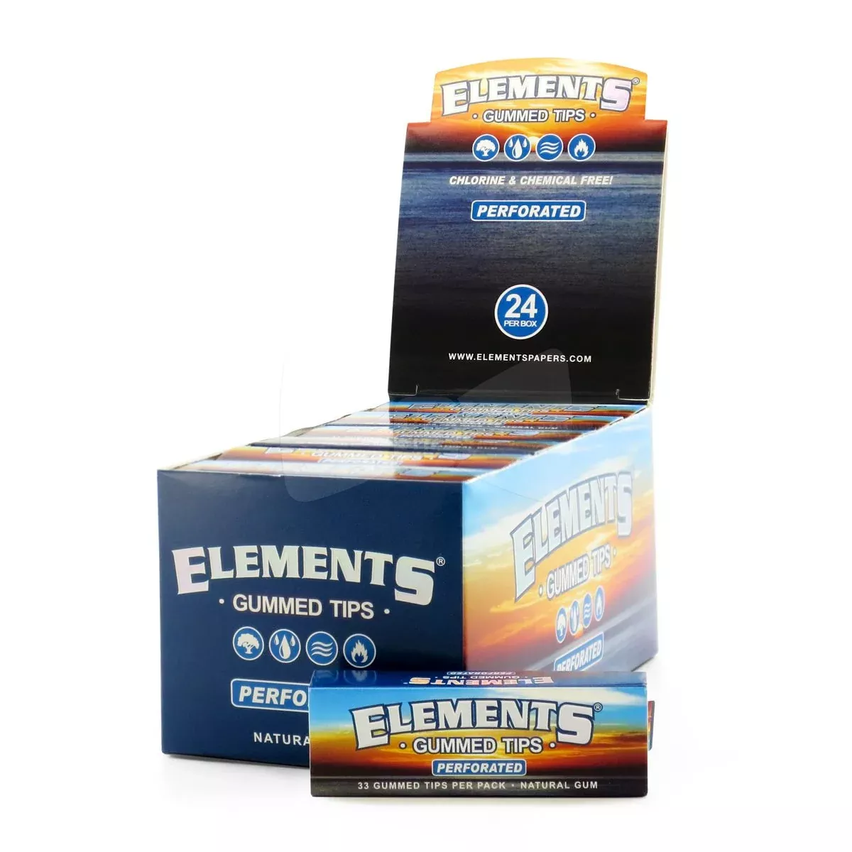 Elements Perforated Gummed Tips – Secure-Fold Rolling Filters
