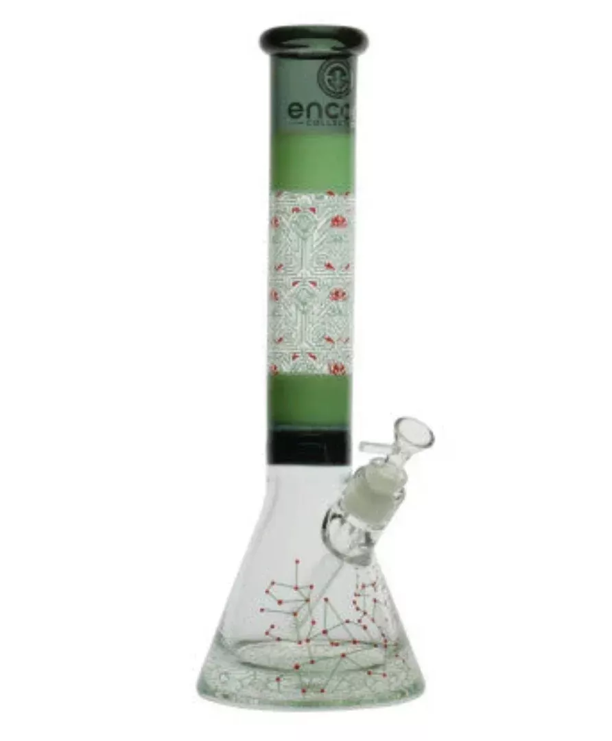 Encore Glass 16" Mega Pounder Bong - Artistic and Durable Design
