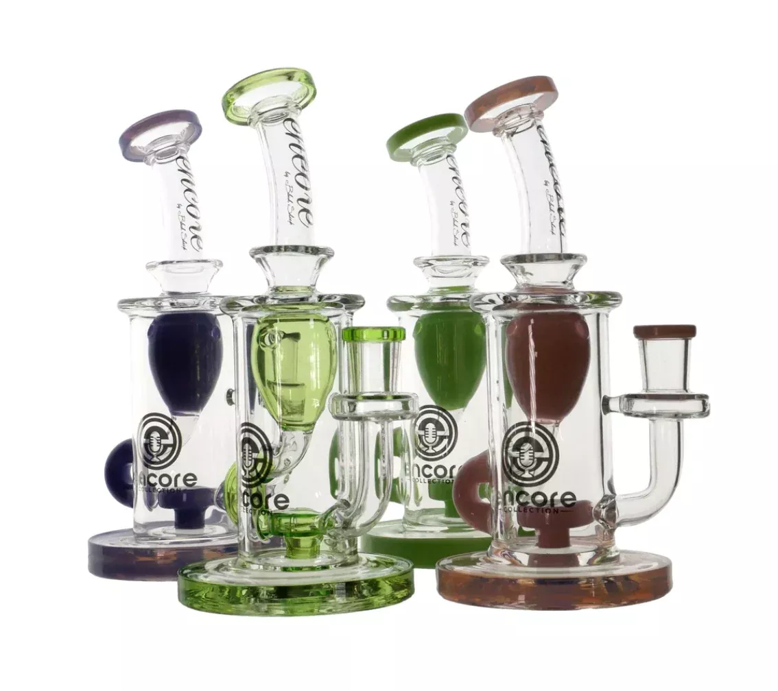 Encore Glass 7" Accented Incycler - Compact Design in Vibrant Colors