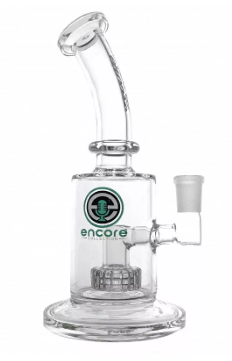 Encore Glass 9-Inch Clear Matrix Perc Rig - Durable and Efficient Design