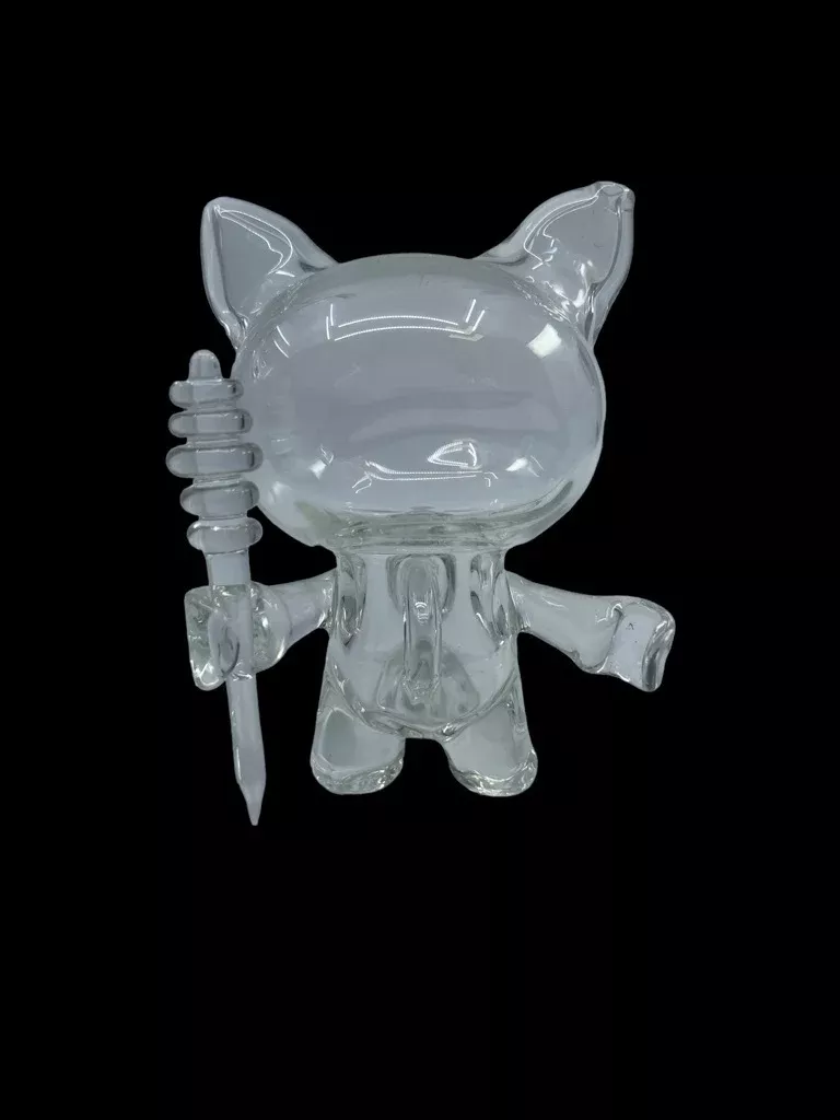 Eon Glass Sculpture Cat – Decorative Glass Dab Tool Combo