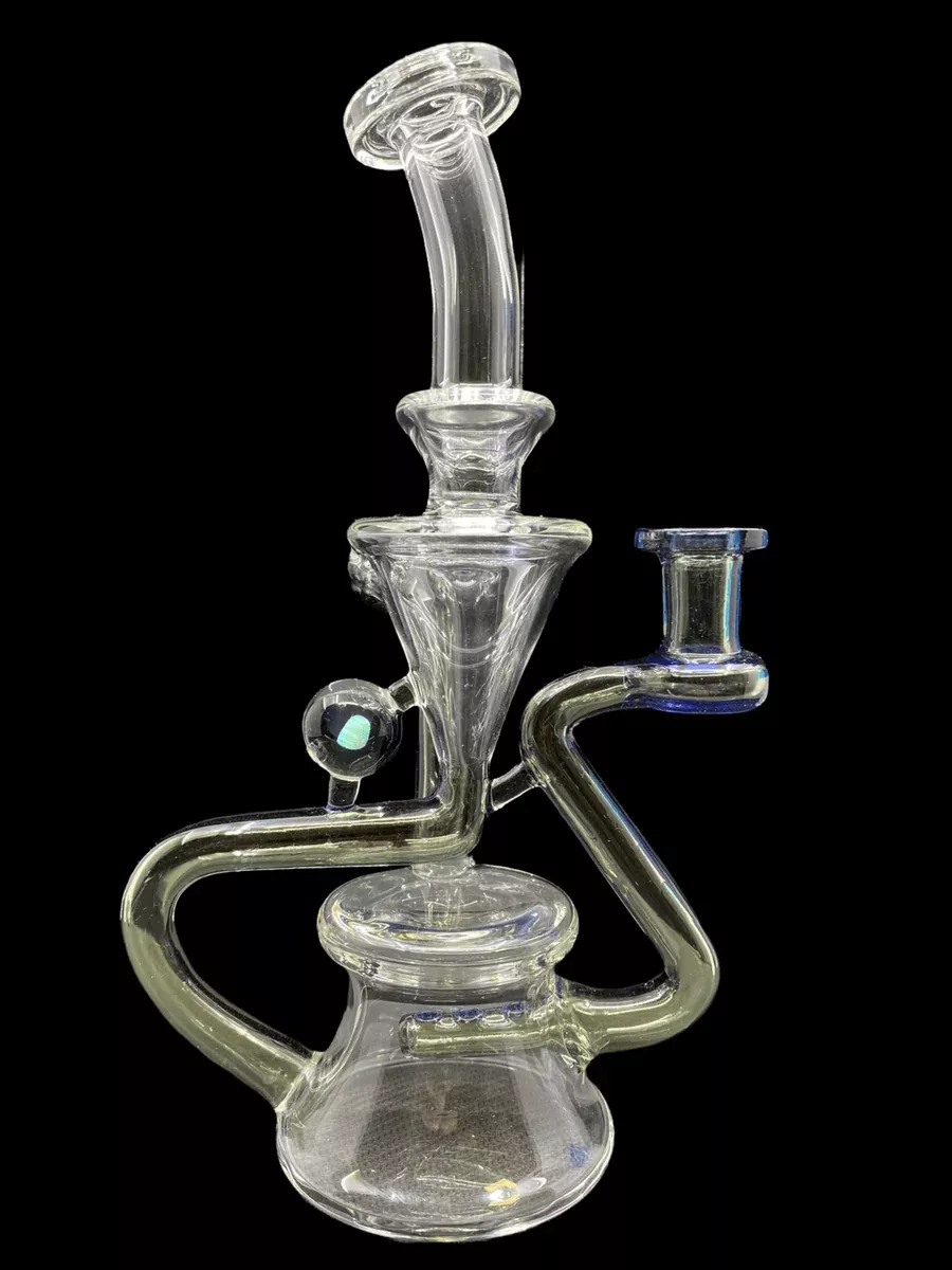 Exnihilo Glass Partial Color Single Uptake Recycler – Premium Dab Rig with Assorted Color Options