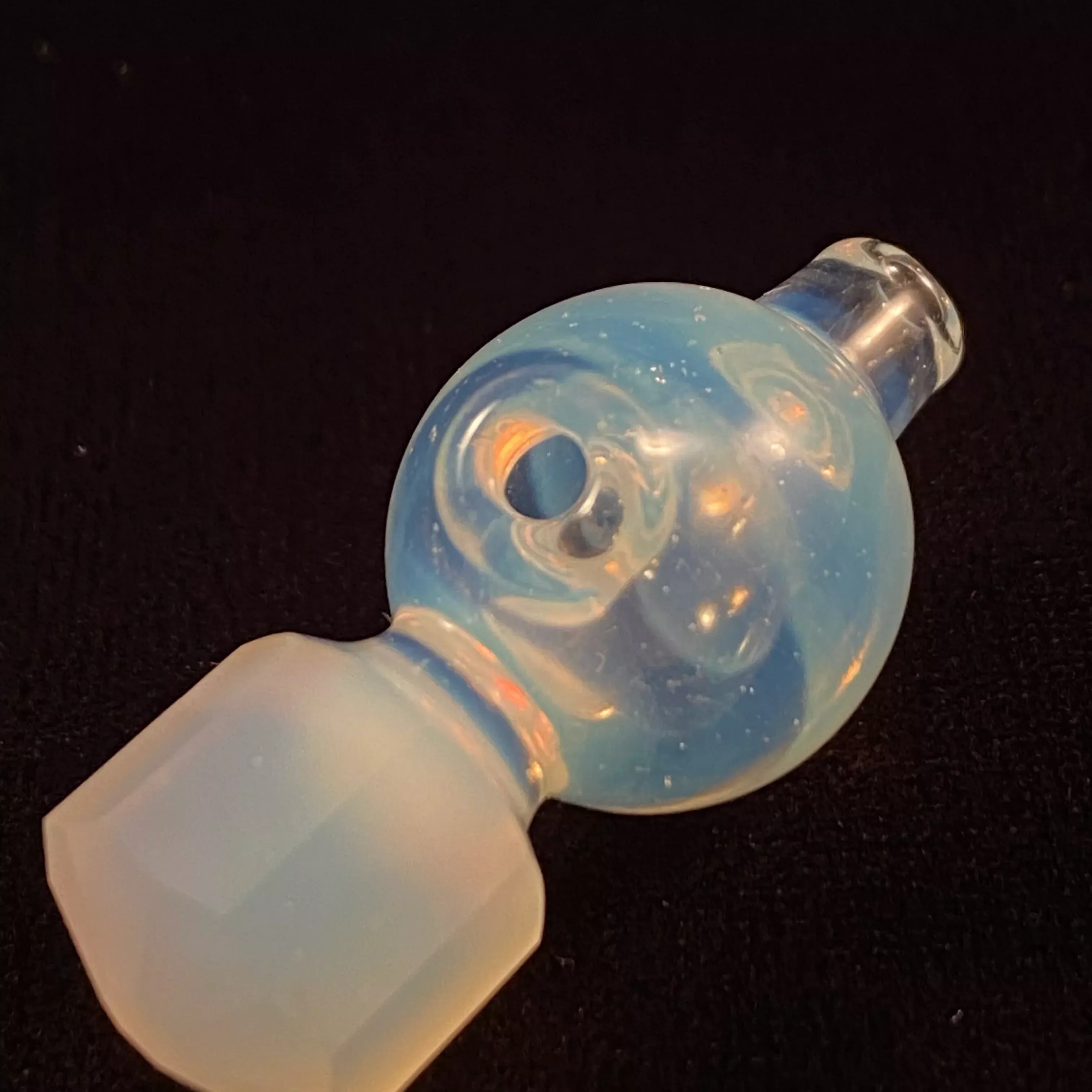 Faceted "Ghost" Puffco Carb Cap by MGS Glass