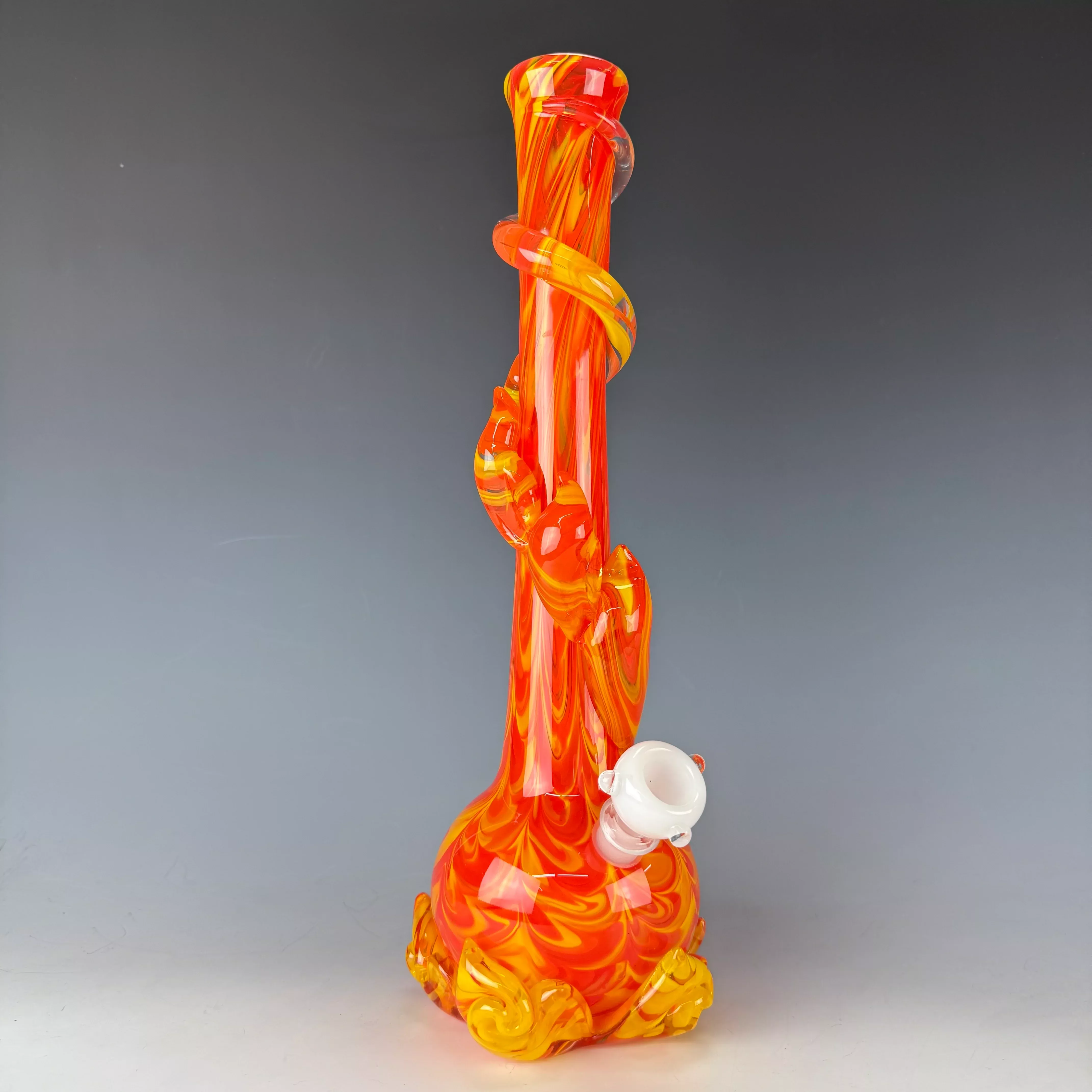"Fire" 3G Waterpipe by Noble Glass