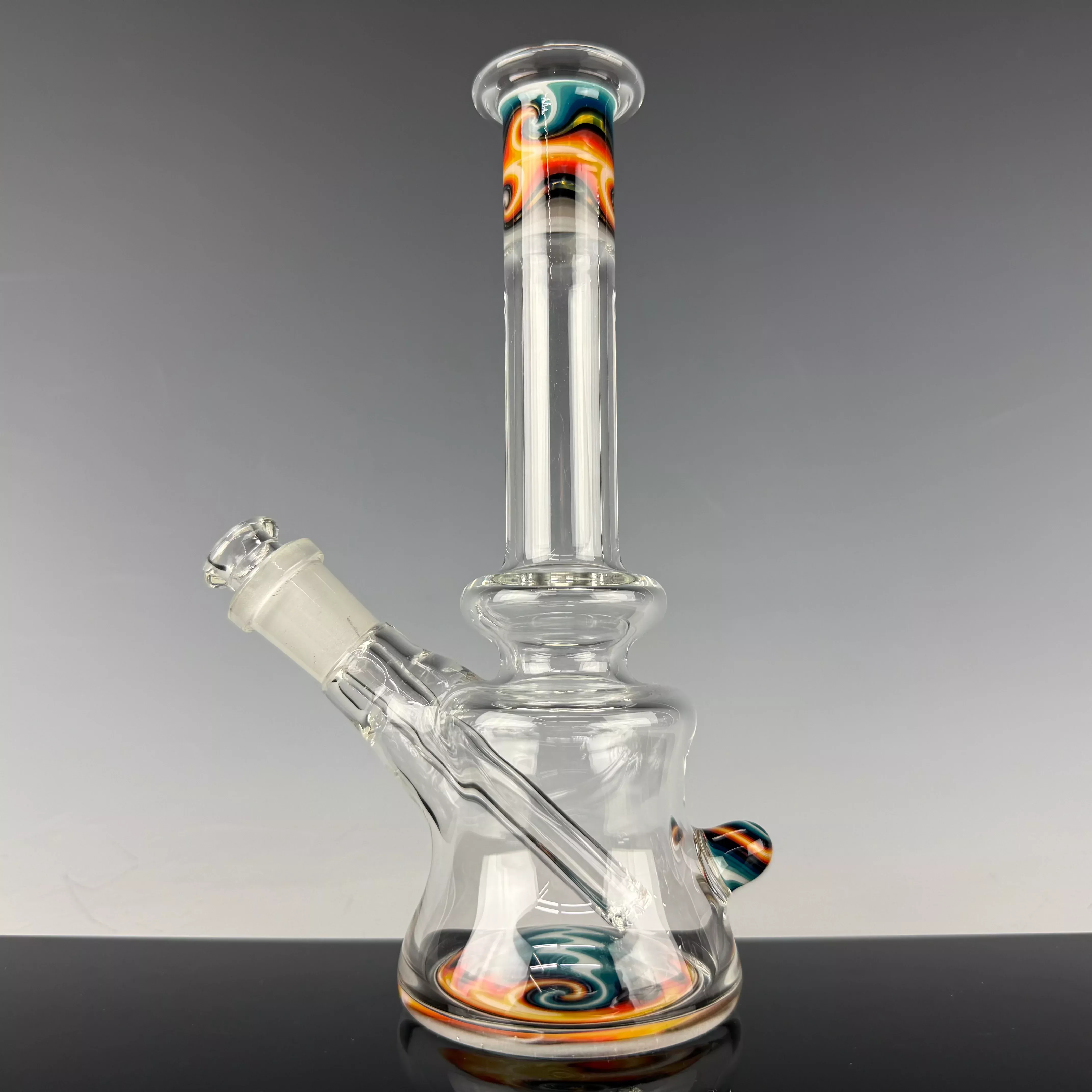"Fire & Ice" Wig Wag Mini Tube by N3rd Glass