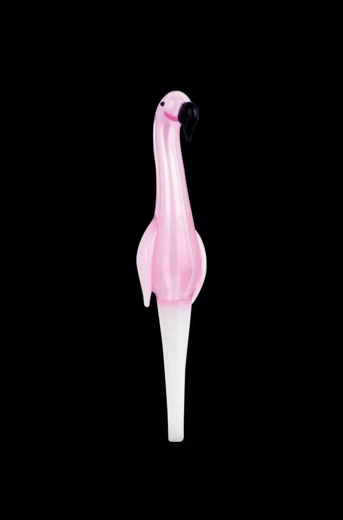 Flamingo Glass Dab Straw Collector