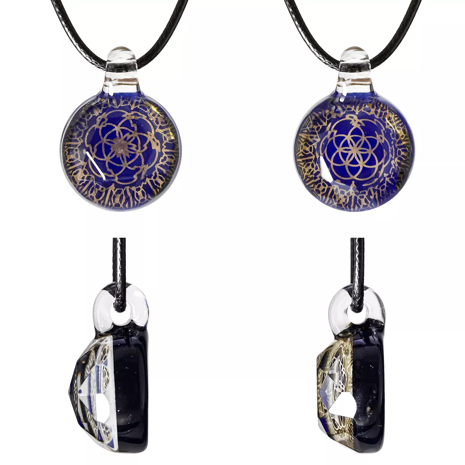 Flower Of Life Glass Pendant