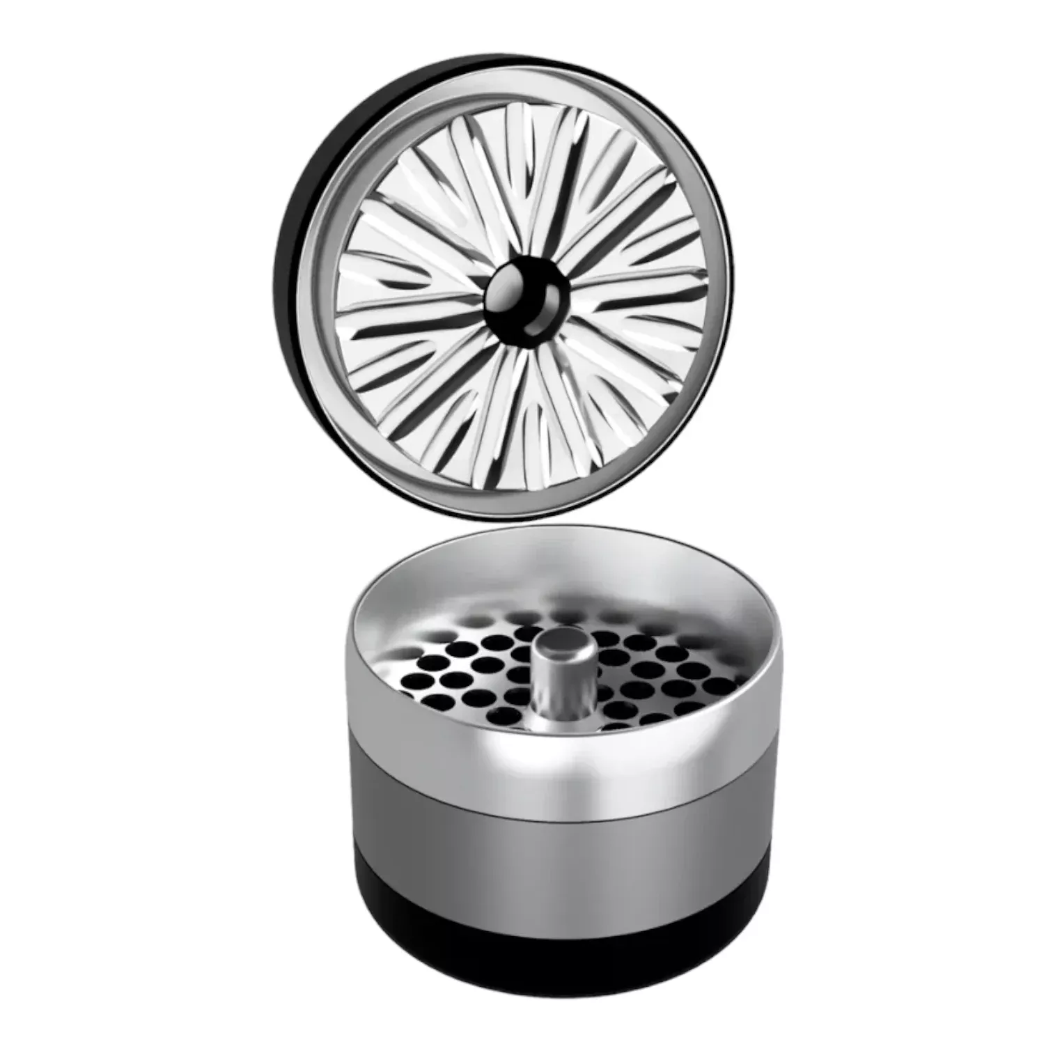 Flower Mill Grinder - V1 Premium Stainless Steel Flower Mill Herb Grinder - Silver