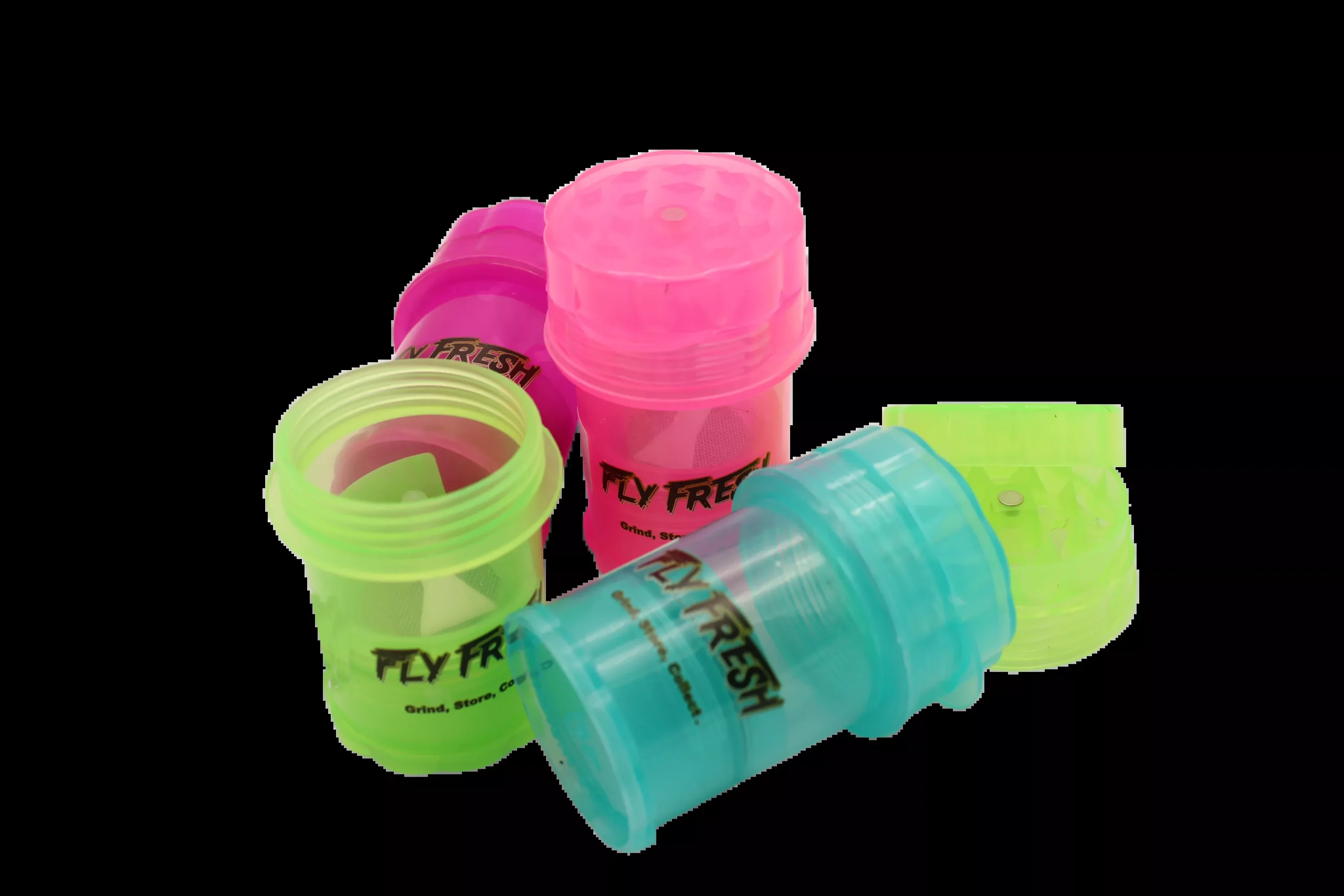 Fly Fresh Grinder With Kief Catch – Small & Large