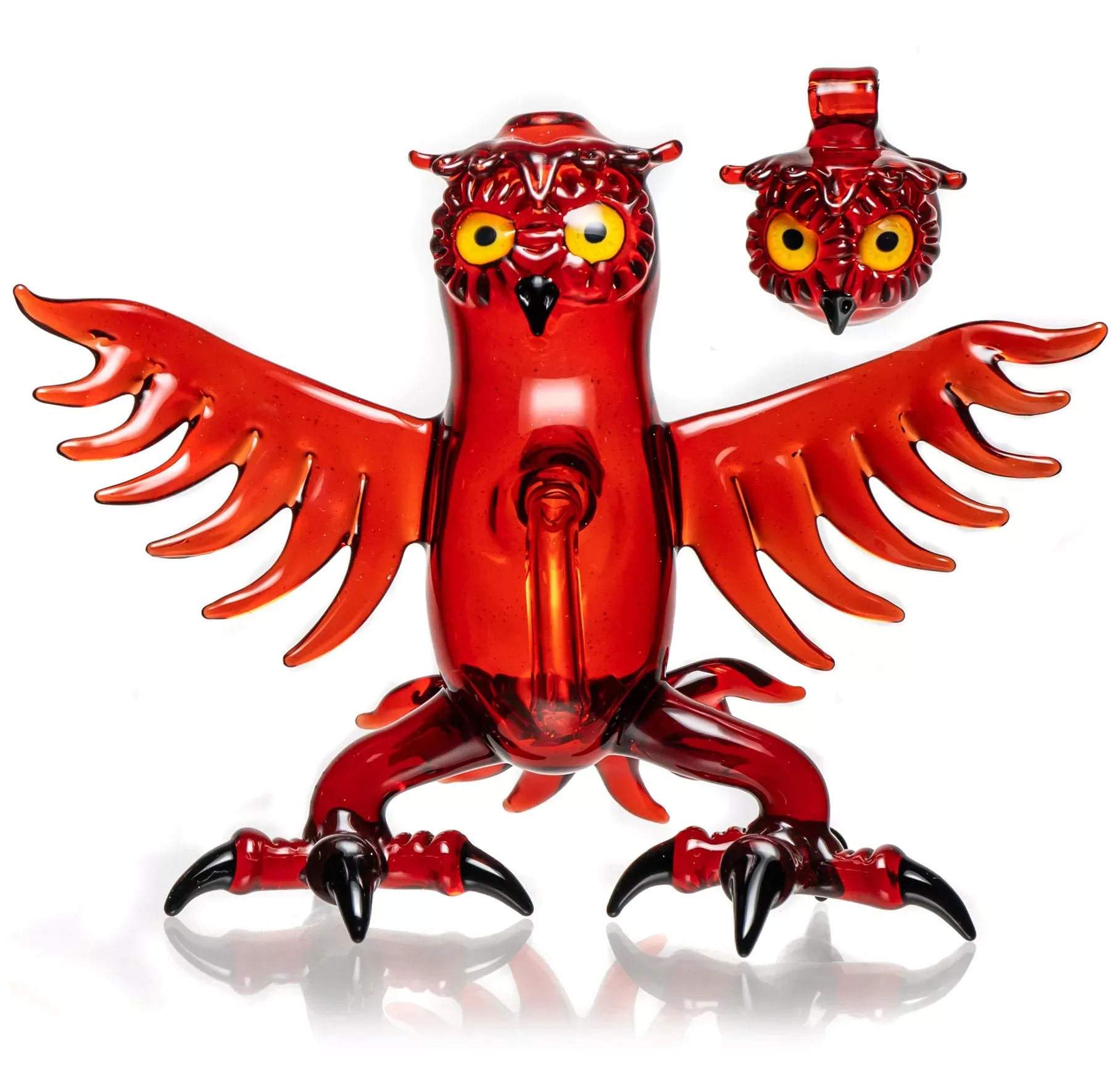 Four Winds Flameworks - Monochrome Owl Rig - Ruby Slippers