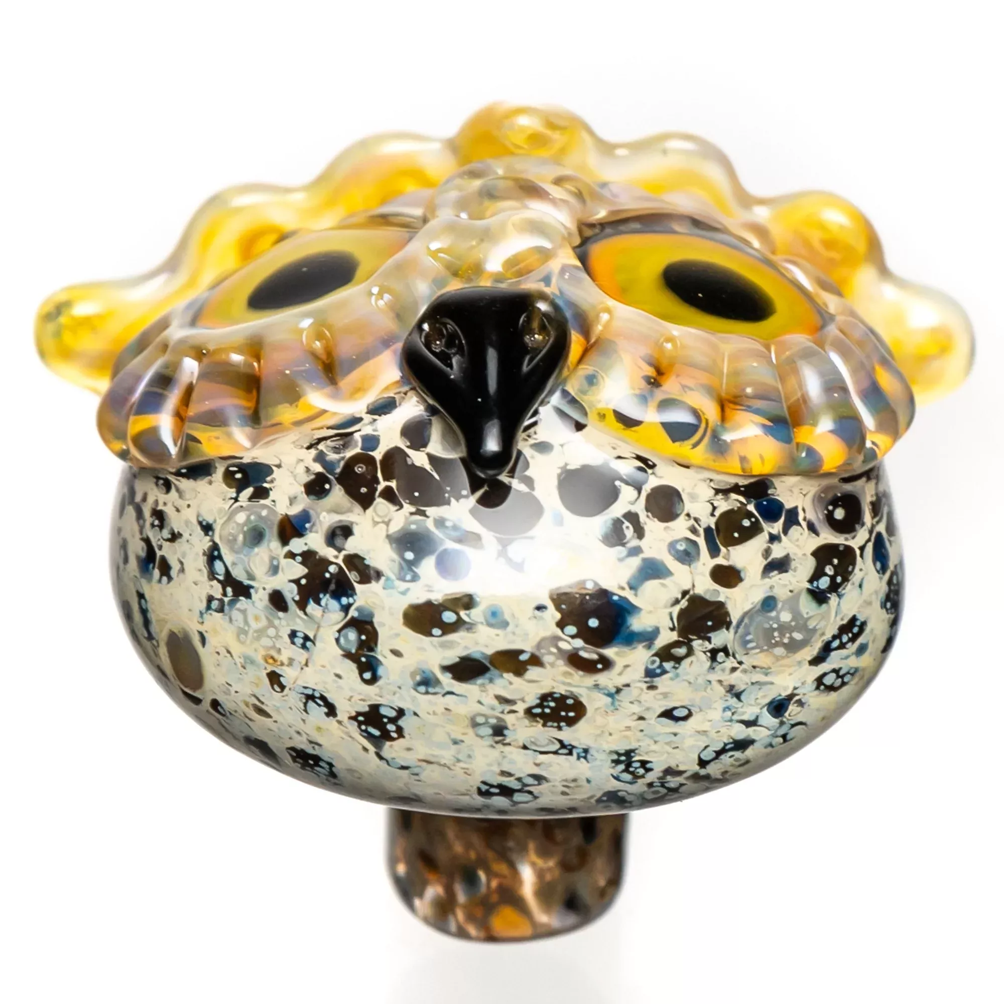 Four Winds Flameworks - Owl Carb Cap - Brown Frit