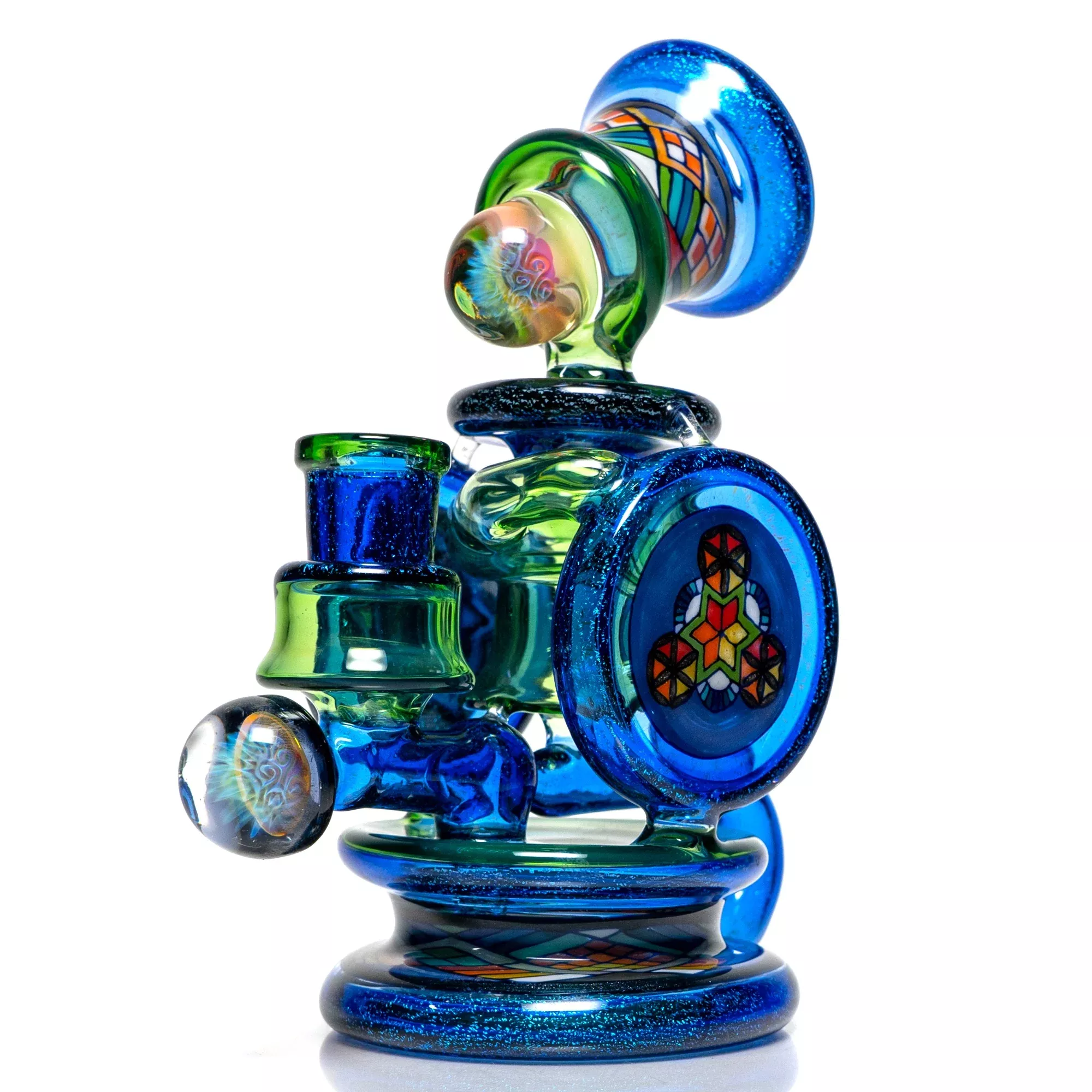 Freeek Glass - Double Terpcycler - Plantphibian & Blue Dichro