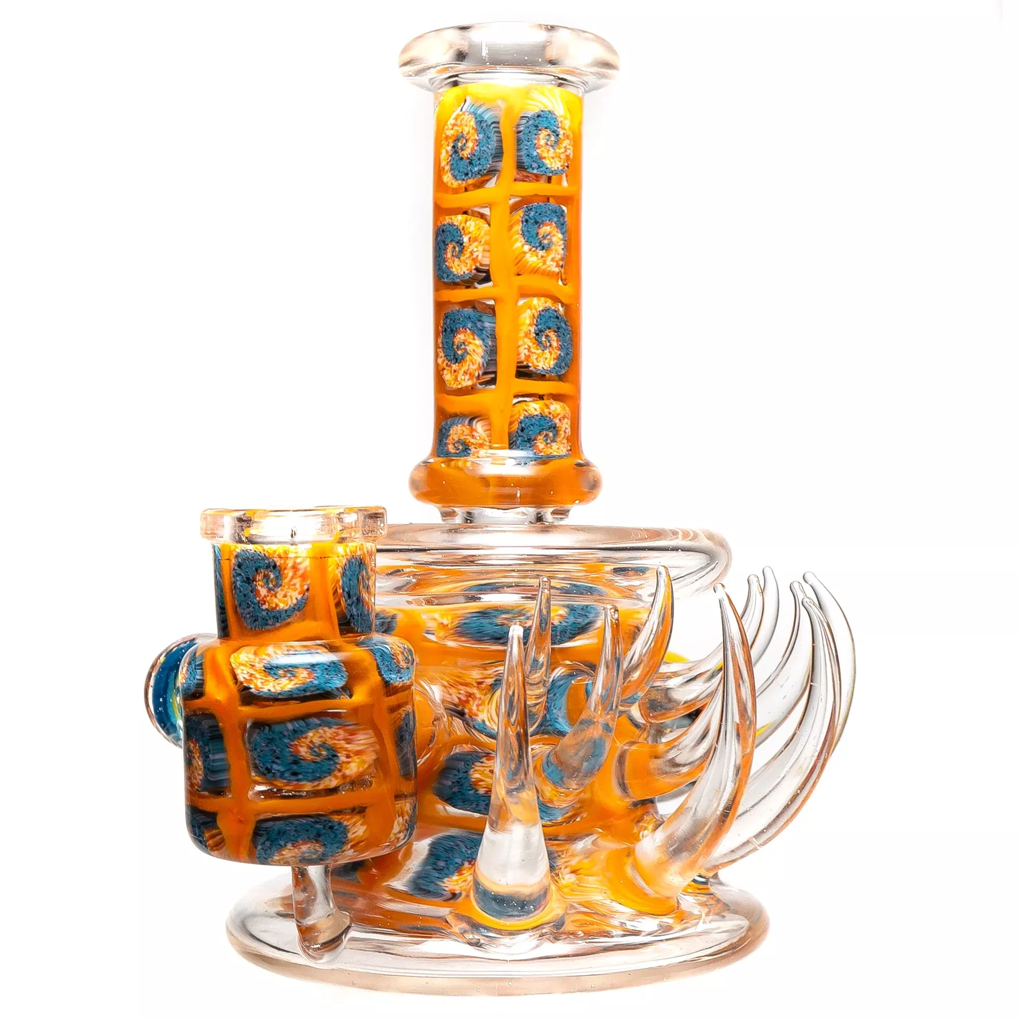 Freeek Glass x EON Glass - Horn Jammer Tube - UV Electric Flamingo