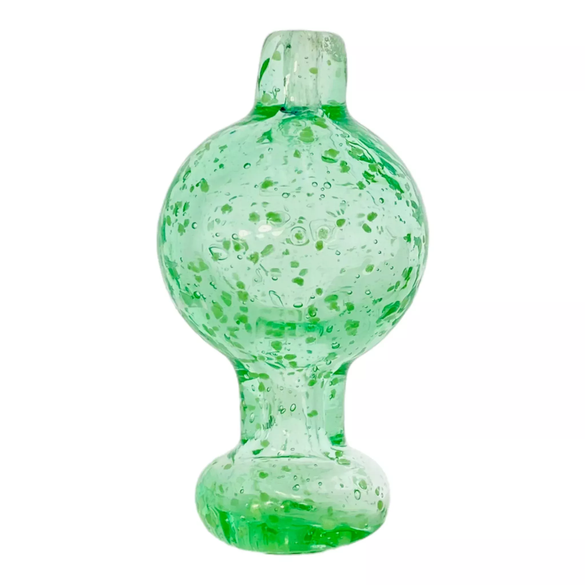 Frosted Green Glass Bubble Carb Cap
