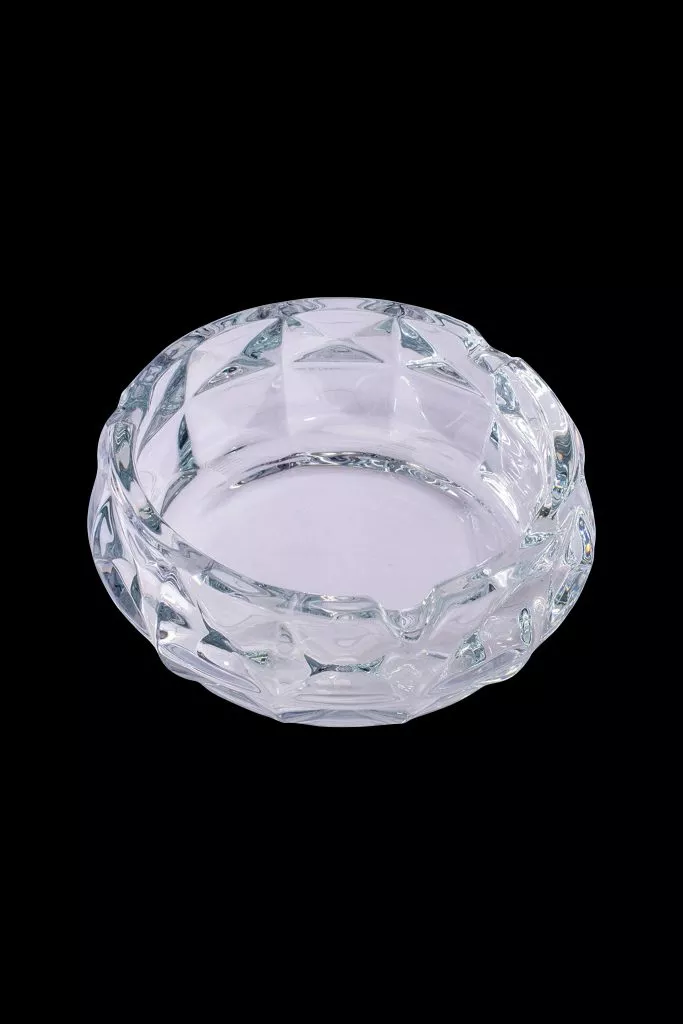 Fujima Exquisite Faceted Glass Ashtray – Crystal Clear