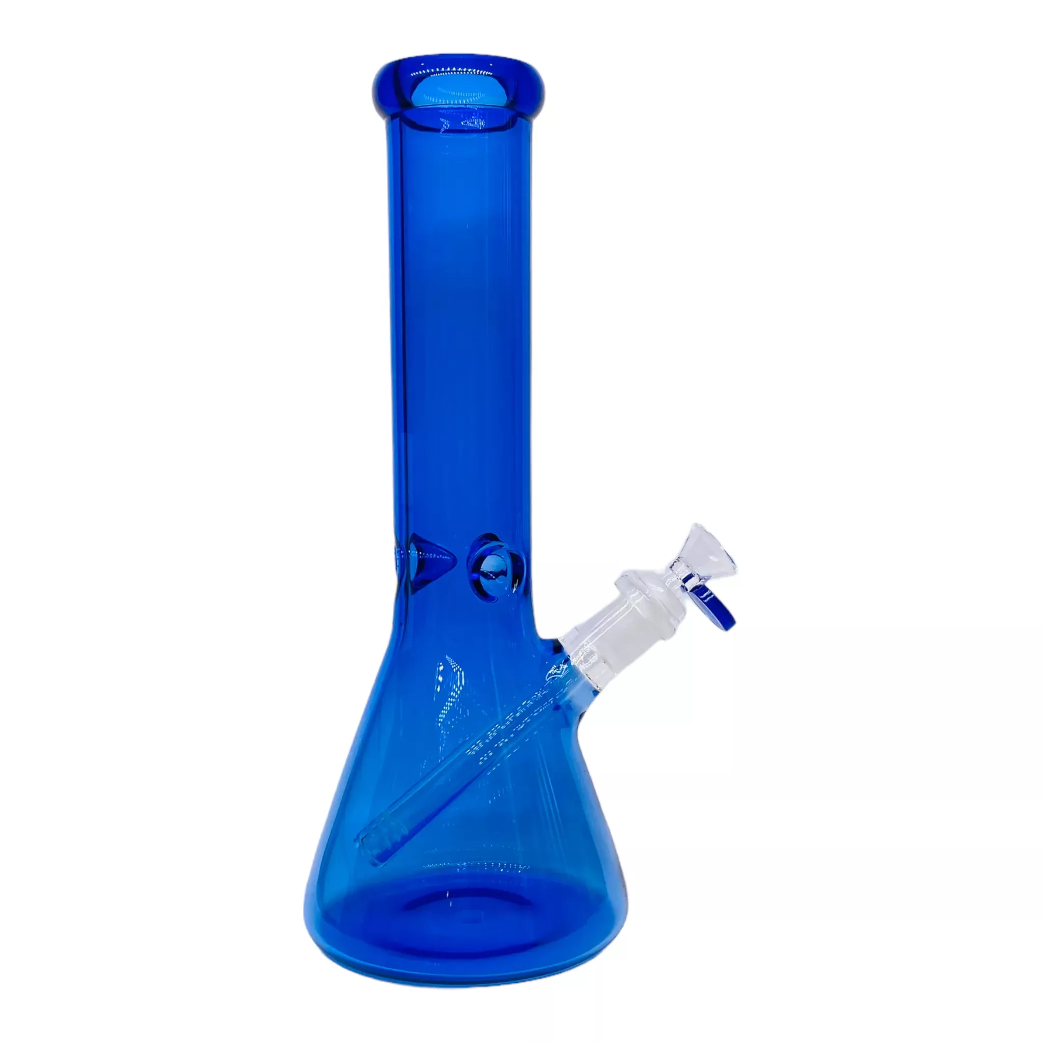 Full Cobalt Blue Beaker Base Glass Bong 12 Inch