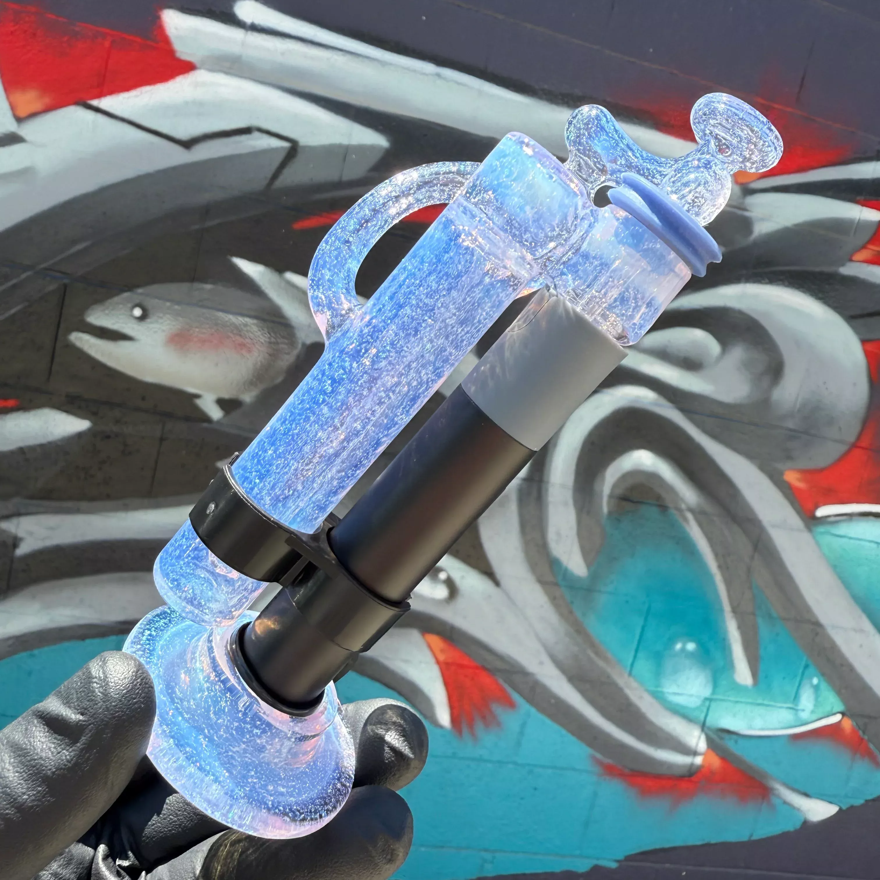 "Full Crushed Opal, Neo Opal" Pwhippler for Puffco Pivot by Lennon Glass