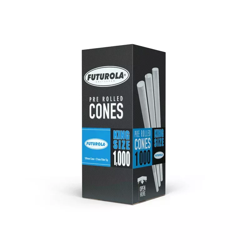 Futurola King Size 109mm Cones - 1000 Count Bulk Box