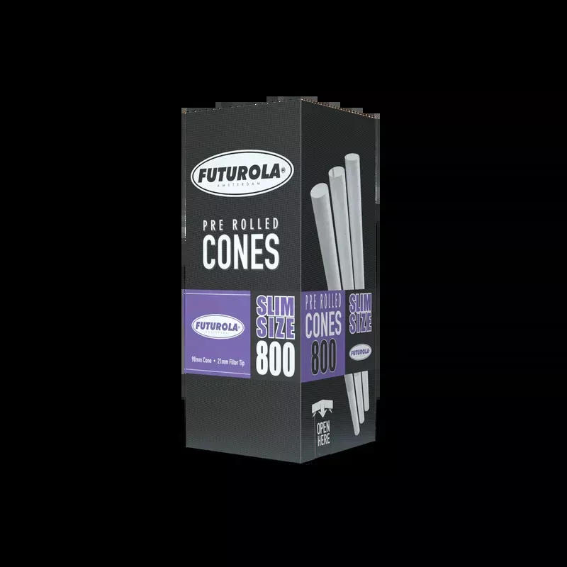 Futurola Slim Size 98mm Cones - 800 Count Bulk Box