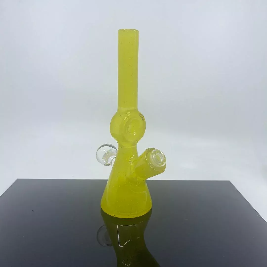 Gemini Art Glass CFL Nova Doughnut Tube - UV Reactive Glass Rig with 10mm Joint