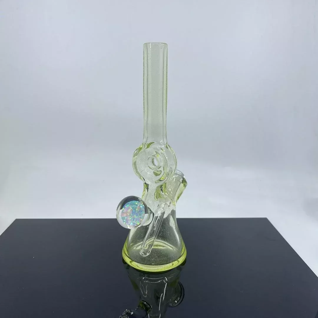 Gemini Art Glass UV Nova Doughnut Tube - Full Color Glass Rig with 10mm Joint